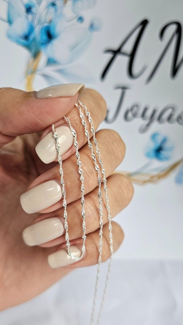 Producto - Cadena singapur 40 cm. Plata