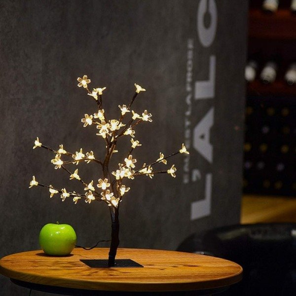 Producto - Arbol Bonsai 42 cm Con Flores de Luz Led Calida Candy Bar Navidad Deco