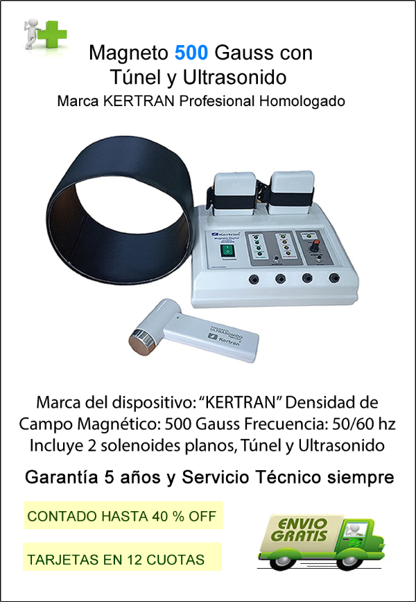 Producto - Magneto KERTRAN 500 Gauss, con Solenoides Planos + Ultrasonido Personal + Túnel
