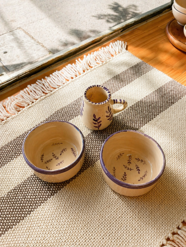Producto - Combo mate + cuencos lavanda