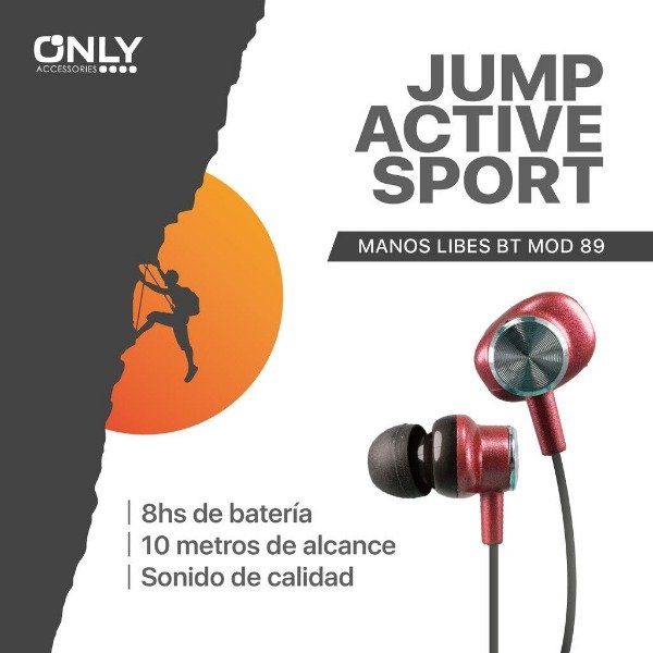 Producto - Auriculares Inalámbricos Deportivos Only ROJO