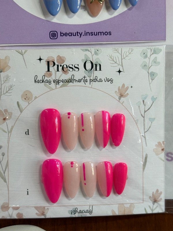 Producto - Press on Rosa neon