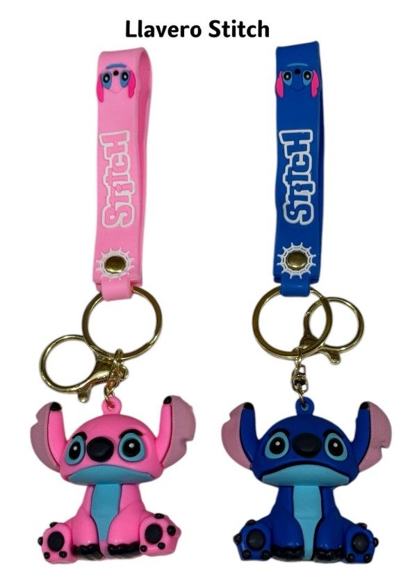 Producto - Llaveros Stitch y angela Sentados