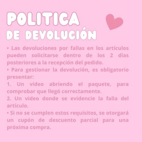 Producto - Política de devolución