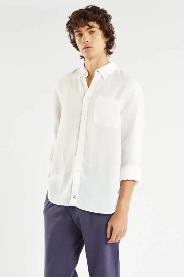 Producto - Camisa Santorini Lino Ml Bensimon Blanco - 4