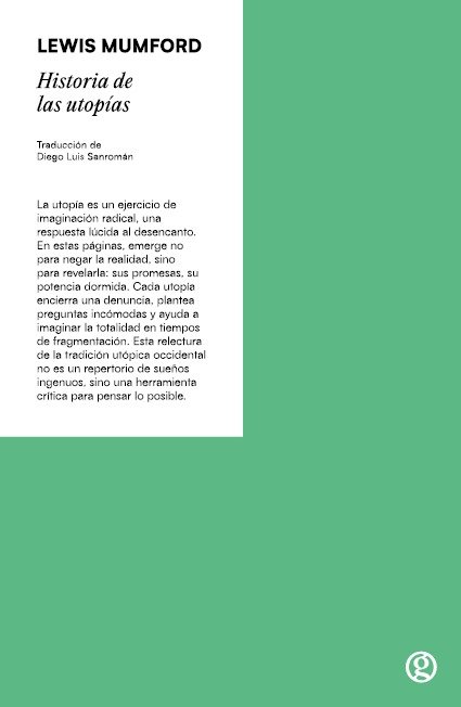 Producto - Historia de las utopías - Lewis Mumford