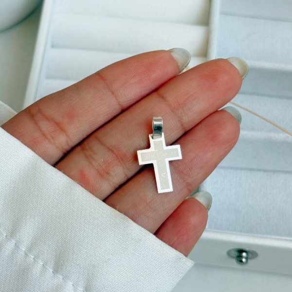 Producto - Dije Cruz Medium Plata 925