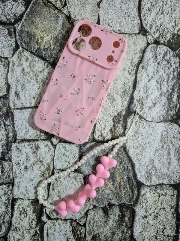 Producto - Funda tpu diseño flores Iphone 17 Pro rosa