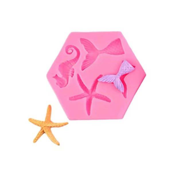 Producto - MOLDE ANIMAL MAR X 4  COLITA DE SIRENA