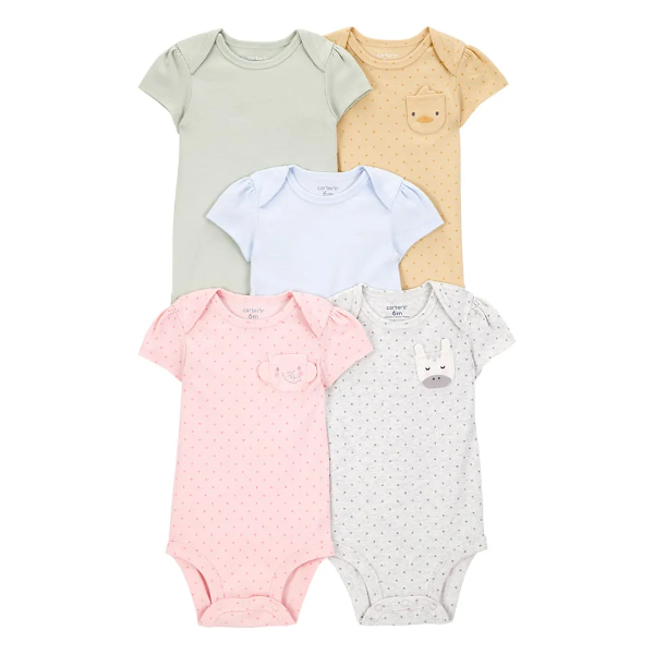Producto - CARTERS PACK 5 BODYS Animals - 0