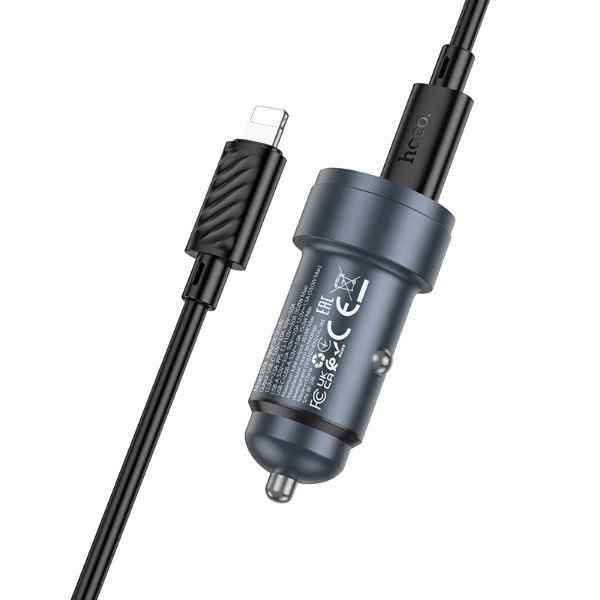 Producto - HOCO - Z57A Cargador Auto Dual Port 30W (C to iP) - 3