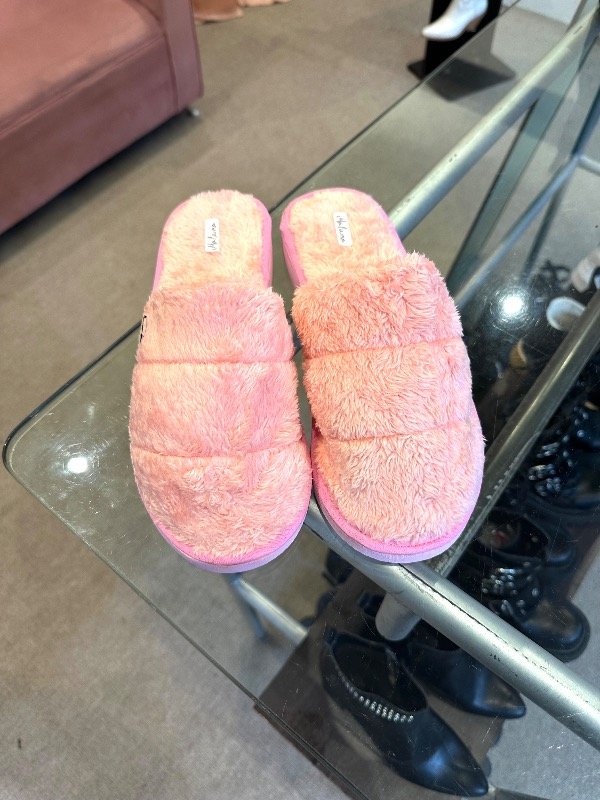 Producto - Pantuflas Peluche Rosa Base Rosa