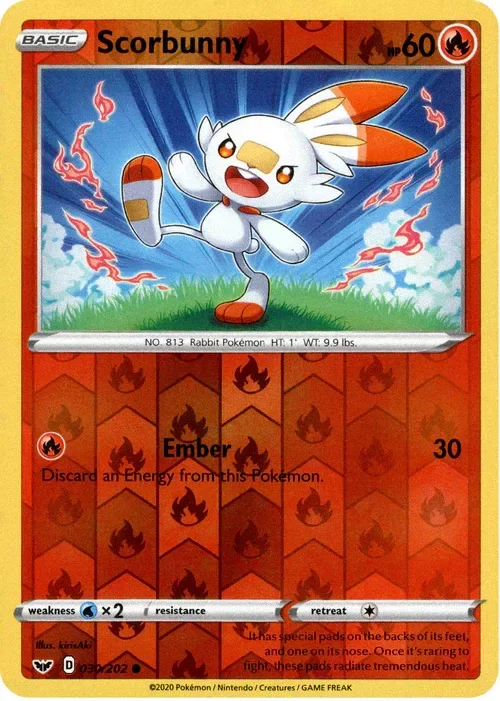 Producto - Scorbunny - 30/202 - Sword and Shield - Reverse Holo