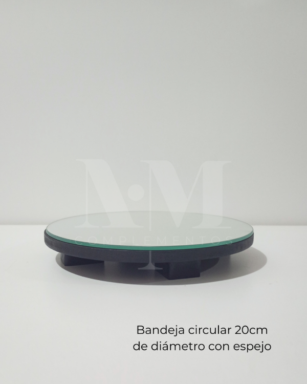 Producto - Bandeja circular con espejo varias medidas