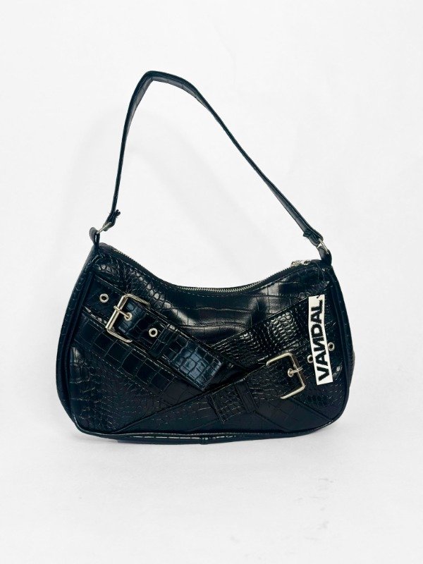 Producto - SHOULDERBAG REVOLT - CROCO NEGRO