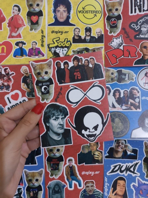 Producto - Plancha de stickers Los Piojos