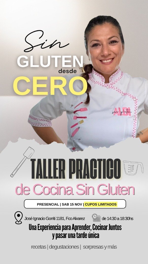 Producto - Taller de Cocina SIN GLUTEN DESDE CERO