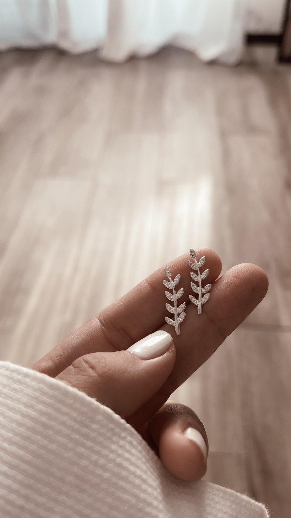 Producto - Aros Laurel Grandes Plata 925