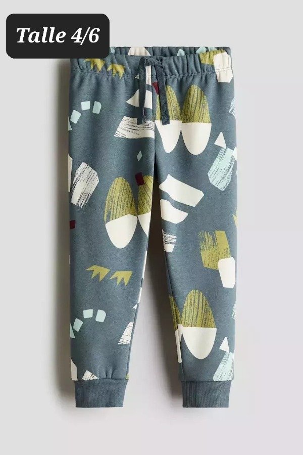 Producto - Pantalón con friza HyM talle 4/6 estampas verde