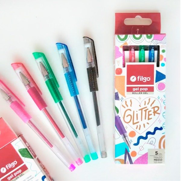 Producto - Roller Gel Pop Glitter filgo x 5