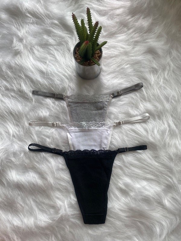Producto - Regulables de algodón con lycra y puntilla (Precio por docena) - 4