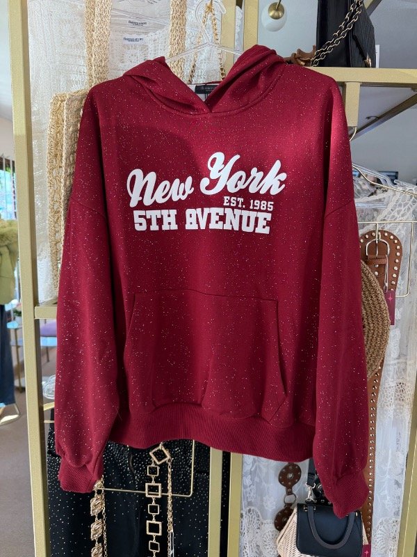 Producto - Hoodie frizado brillos new york