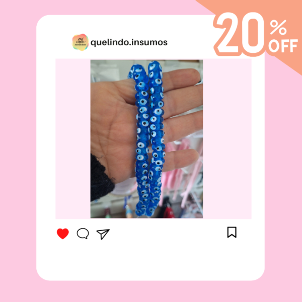 Producto - Dona de murano azul 8mm
