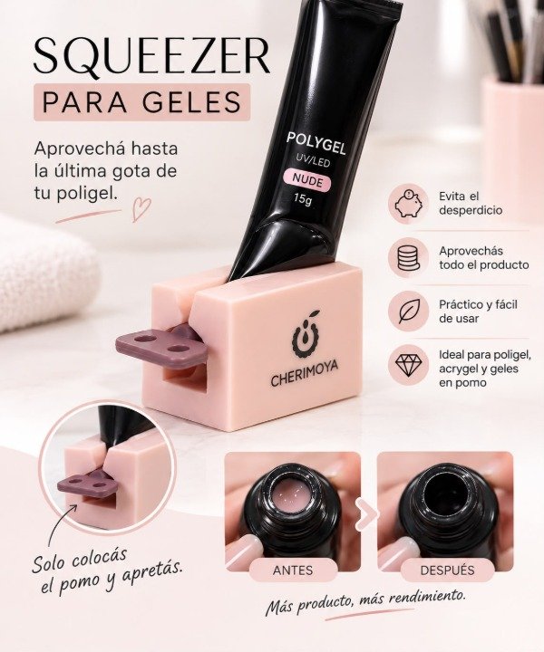 Producto - SQUEEZER EXPERIMIDOR DE TUBOS DE POLYGEL CHERIMOYA