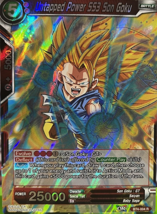Producto - BT4-004	Untapped Power SS3 Son Goku FOIL - COLOSSAL WARFARE
