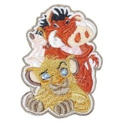 Producto - Parche Bordado Termoadhesivo Rey Leon  Simba Timon Y Pumba