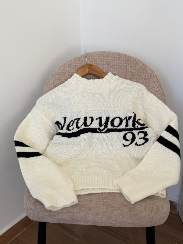 Producto - I) Sweater New York blanco