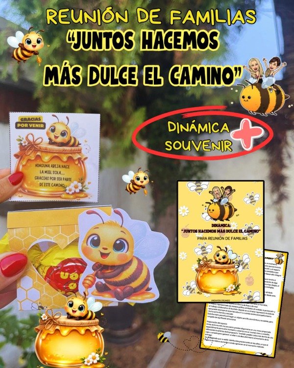 Producto - DINÁMICA. JUNTOSHACEMOS MÁS DULCE EL CAMINO. Reunión de familias.