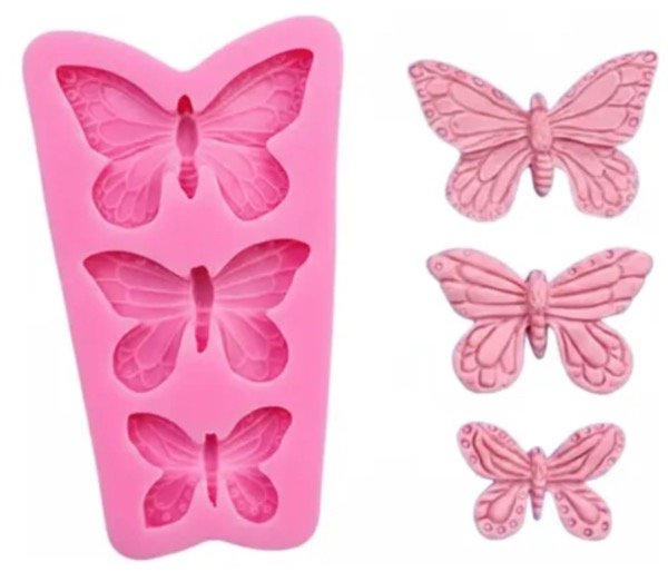 Producto - MOLDE SILICONA x3 MARIPOSAS - 0