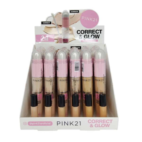 Producto - CORRECTOR E ILUMINADOR 2 EN 1 PINK21 CS5444