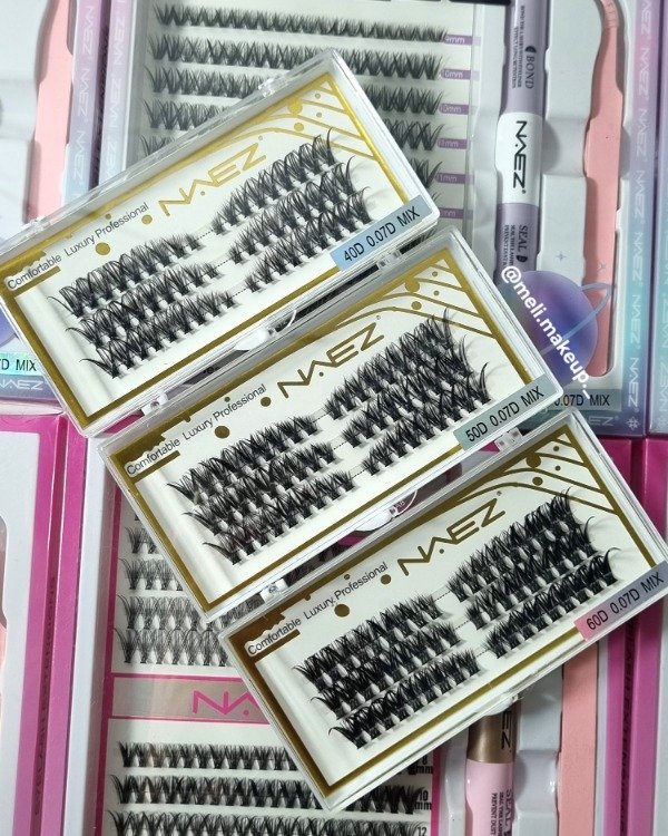 Producto - Kit de Pestañas x3 Filas Amarillo NAEZ