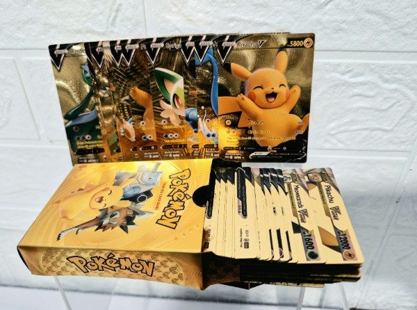 Producto - Cartas Pokemon doradas impermeable plásticas Set x 55 cartas