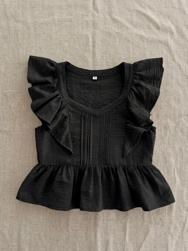 Producto - Blusa volados laterales - Negro