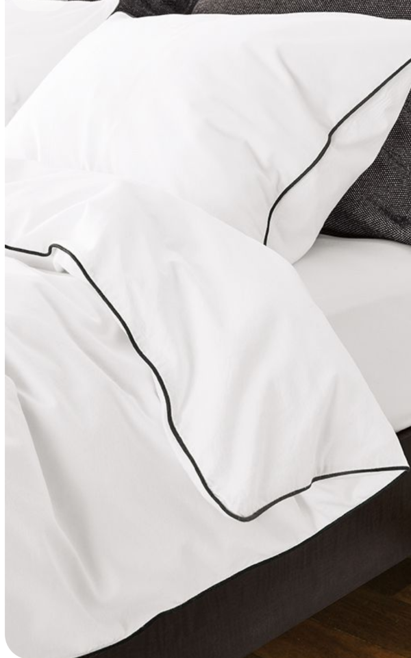 Producto - Set Nórdico color Blanco con Vivo negro