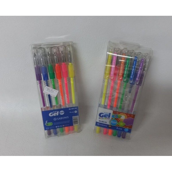 Producto - LAPICERAS DE COLORES GEL FLUO X 6