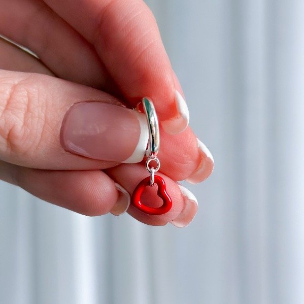 Producto - Aros Corazoncito Rojo (AC-496)