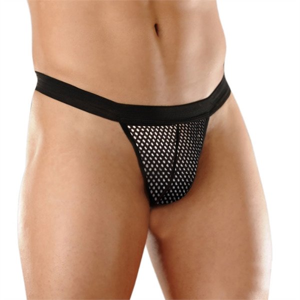 Producto - Tanga elástica en red negra
