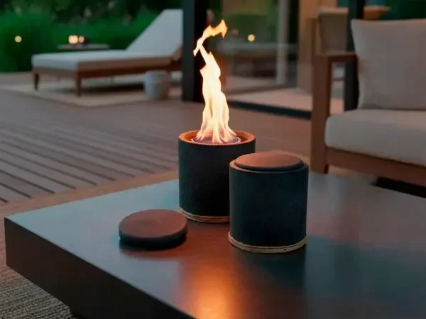 Producto - FOGONERO DE CEMENTO 10CM INDIVIDUAL NEGRO