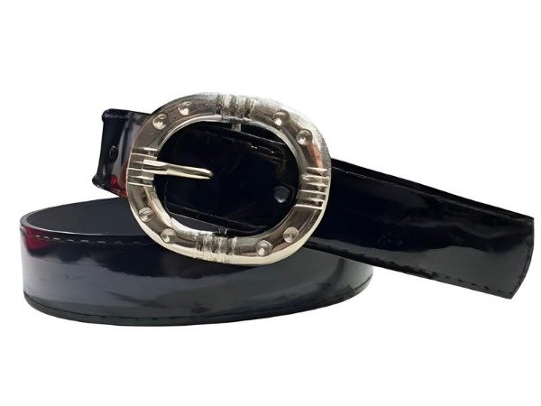 Producto - 90cm Cinto Eslabon Charol Negro