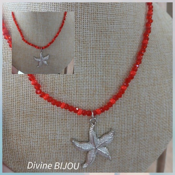 Producto - Collar cristal rojo estrella