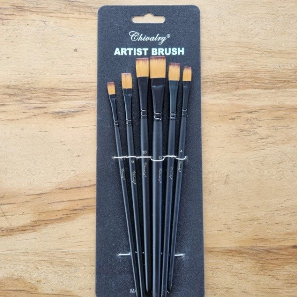 Producto - Pinceles RECTOS x 6 Uni. Black Premium