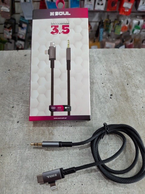 Producto - ADAPTADOR SOUL TIPO C / LIGHTNING A 3.5