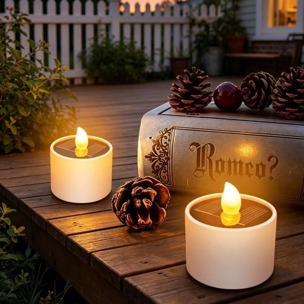 Producto - Pack X6 Vela Led Solar Exterior Efecto Llama Luz Decorativa - 2