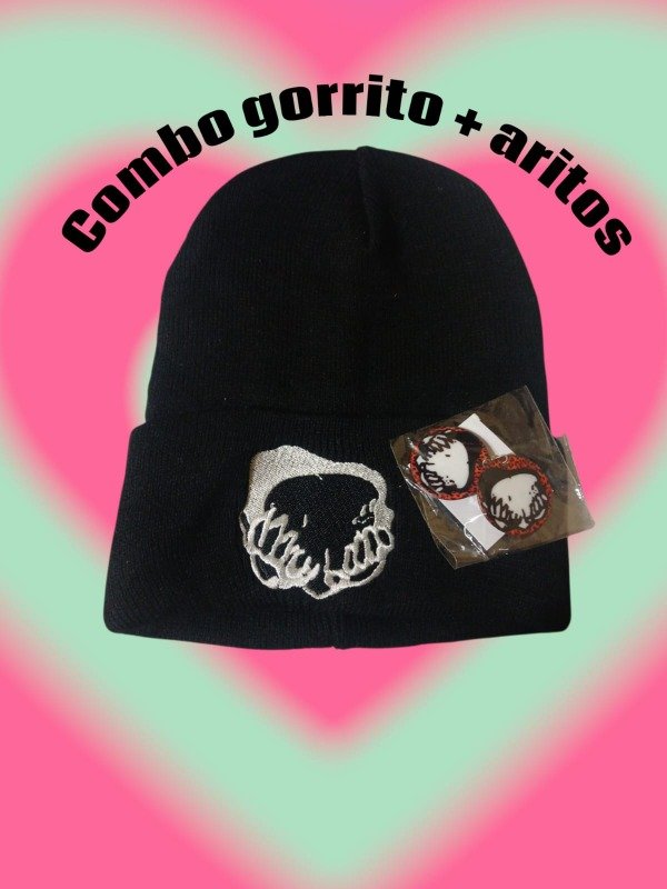Producto - Combo gorrito de lana mas aritos los piojos 9