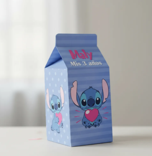 Producto - Caja Imprimible Grande Milk Box Editable Stitch (modelo 2) - 4