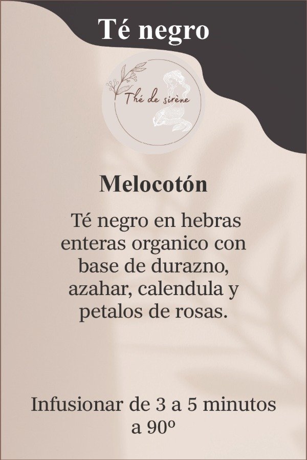 Producto - Blend de té negro 100g - Melocotón